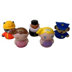 Rashti & Rashti Figures Little People‎ Style Toy Lot 5pc Princess Police Dog Cat
